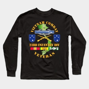 Vietnam Combat Infantry Veteran w 23rd Inf Div SSI V1 Long Sleeve T-Shirt